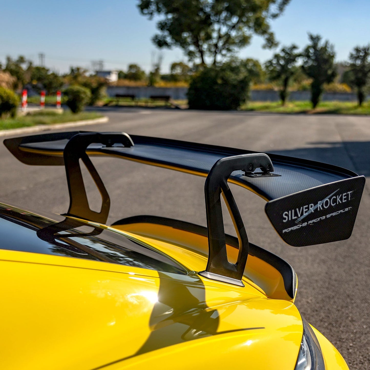 SR DRY CARBON FIBER CLUBSPORT REAR WING V2.0 [PORSCHE 718 Cayman GT4 RS/ClubSport]