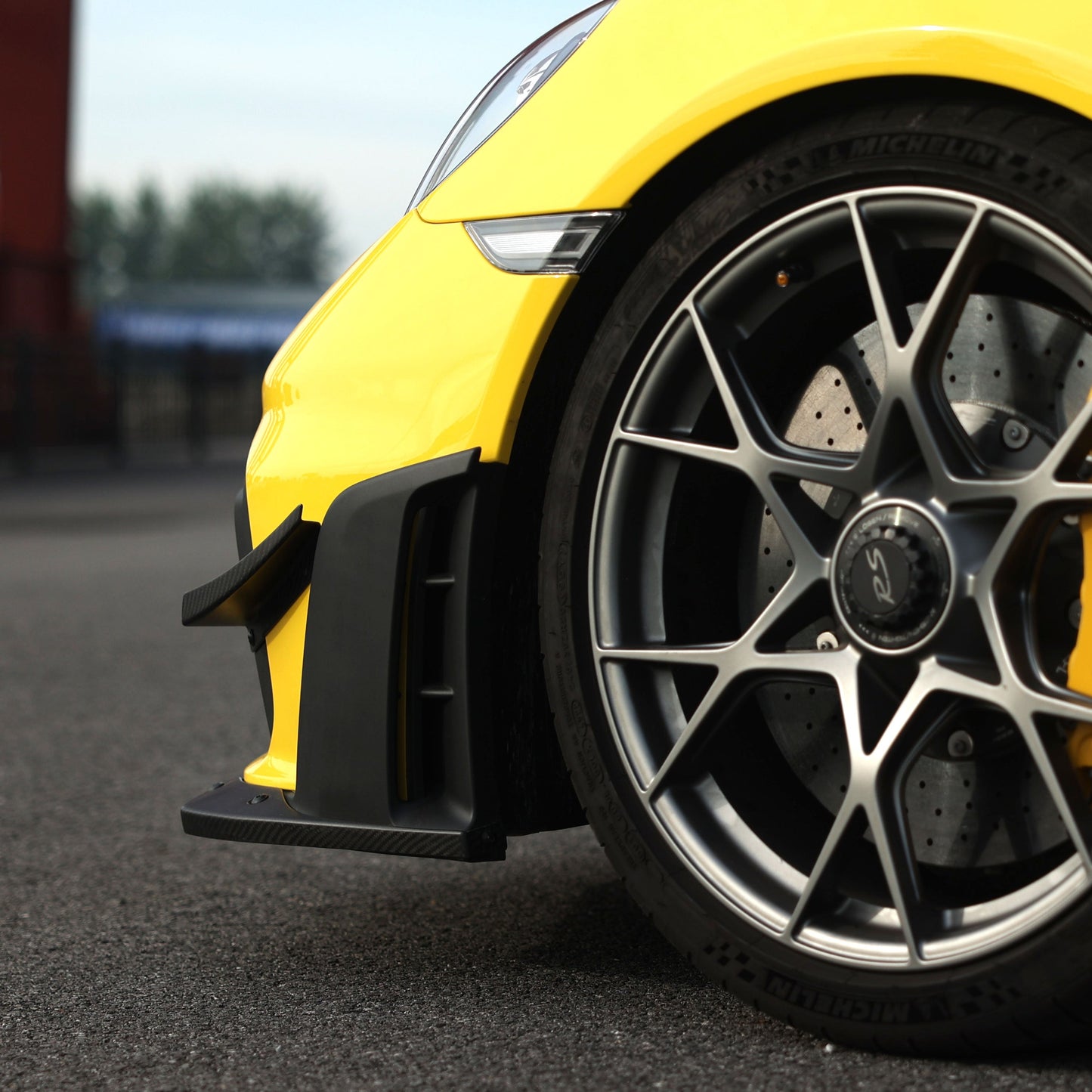 SR DRY CARBON FIBER CLUBSPORT DIVE PLANE & LOWER SIDE SPOILER PACK [PORSCHE 718 Cayman GT4 RS Clubsport]