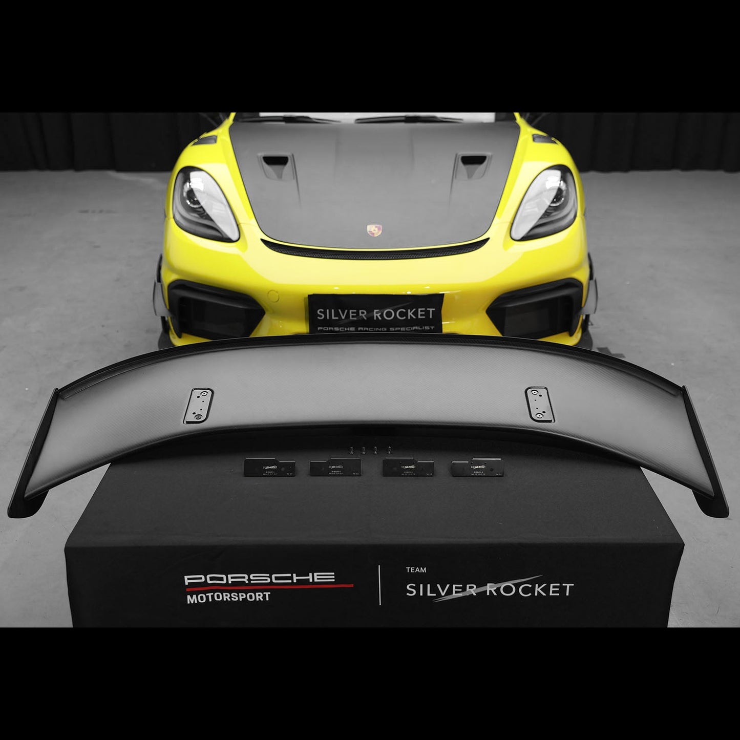 SR DRY CARBON FIBER CLUBSPORT REAR WING V2.0 [PORSCHE 718 Cayman GT4 RS/ClubSport]