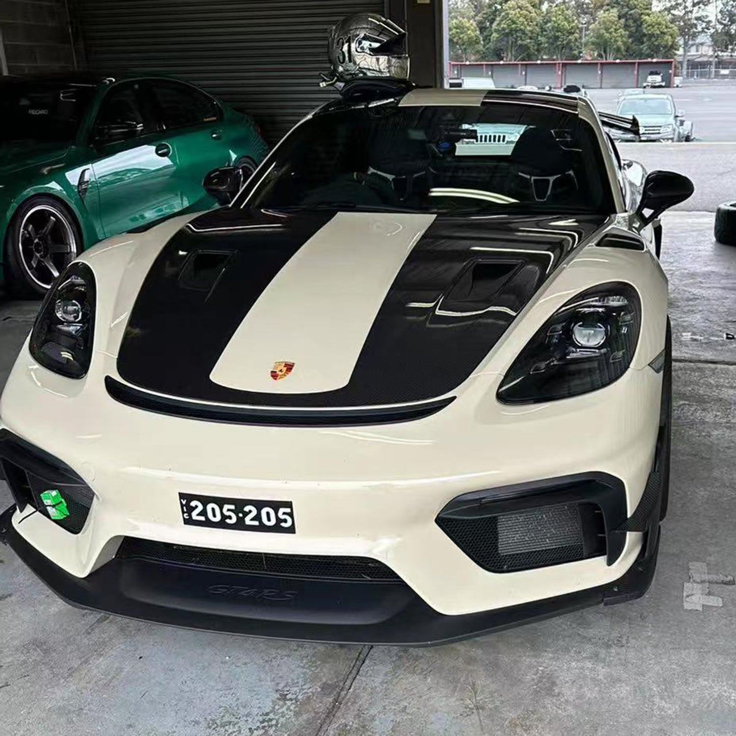 SR DRY CARBON FIBER CLUBSPORT DIVE PLANE & LOWER SIDE SPOILER PACK [PORSCHE 718 Cayman GT4 RS Clubsport]