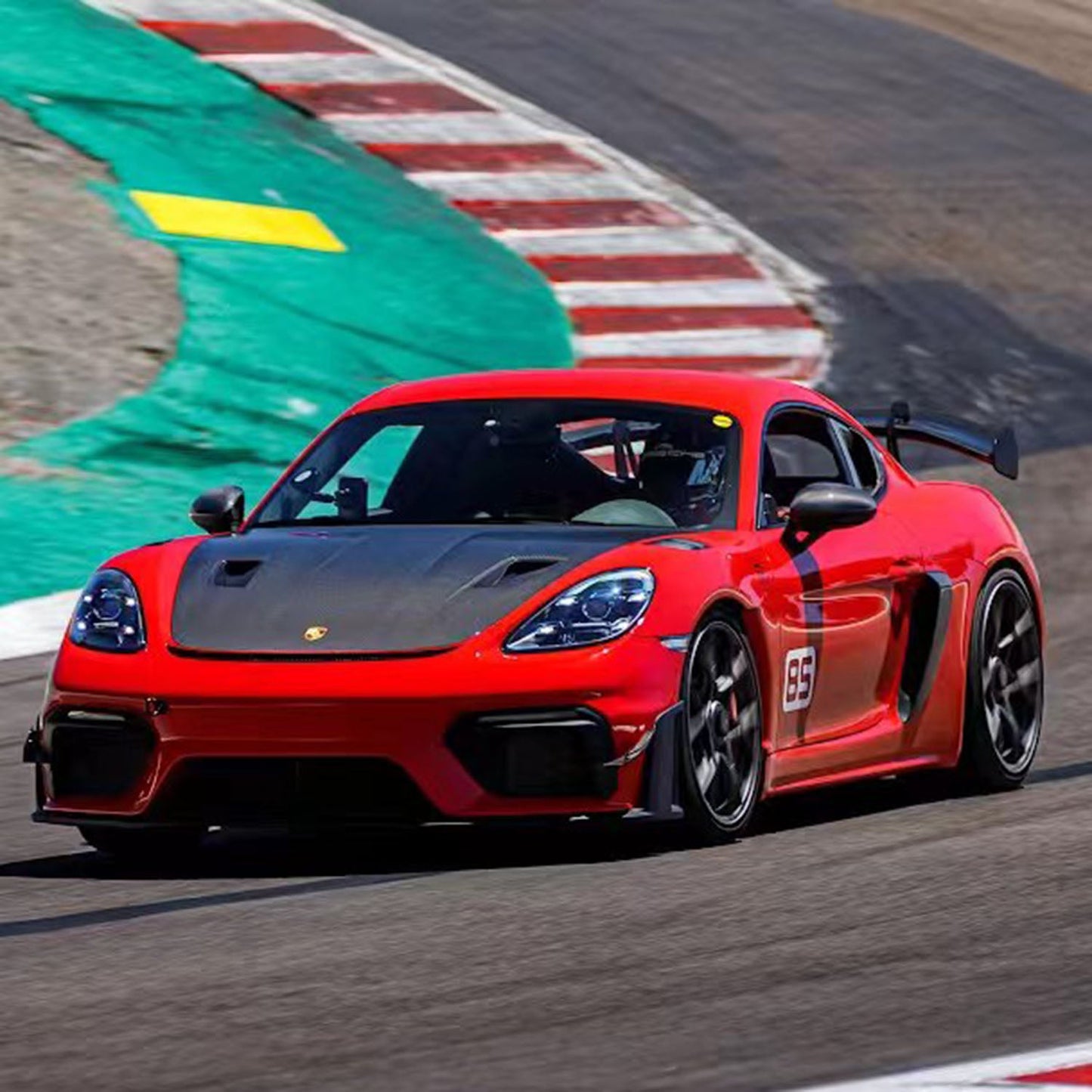 SR DRY CARBON FIBER CLUBSPORT DIVE PLANE & LOWER SIDE SPOILER PACK [PORSCHE 718 Cayman GT4 RS Clubsport]