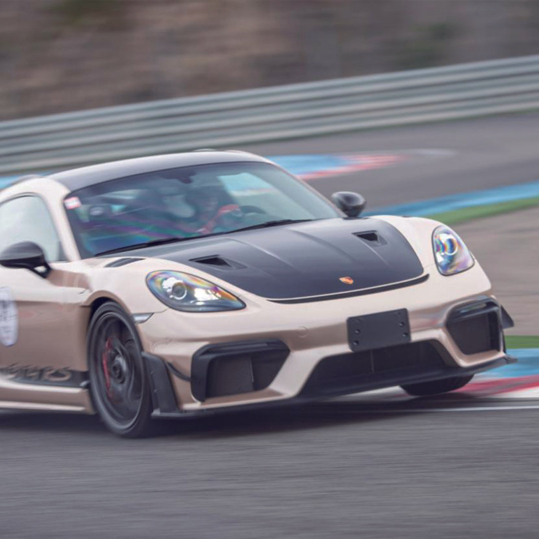 SR DRY CARBON FIBER LOWER SIDE SPOILER [PORSCHE 718 Cayman GT4 RS/Clubsport]