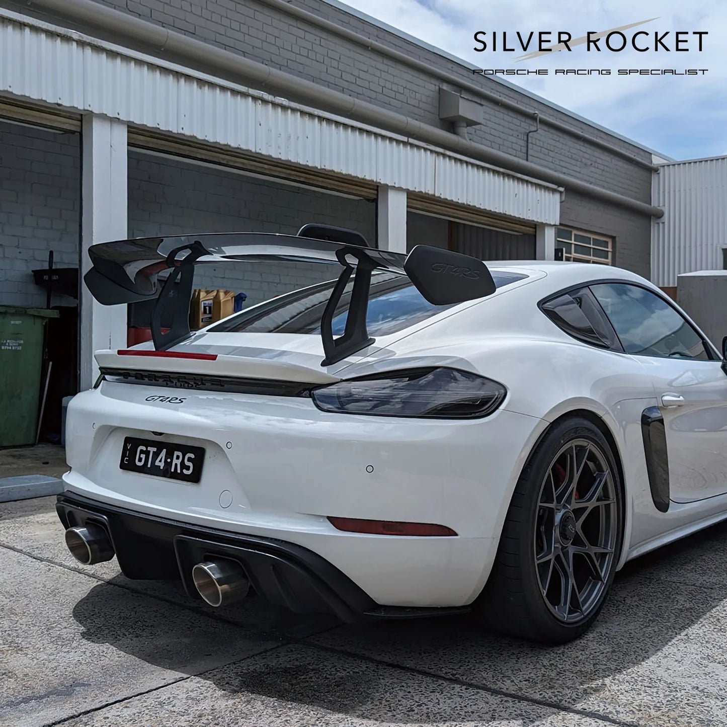 SR GT4 RS OEM ALUMINUM LOOK 3-INCH CC-1 WING RISER [PORSCHE 718 GT4 RS]