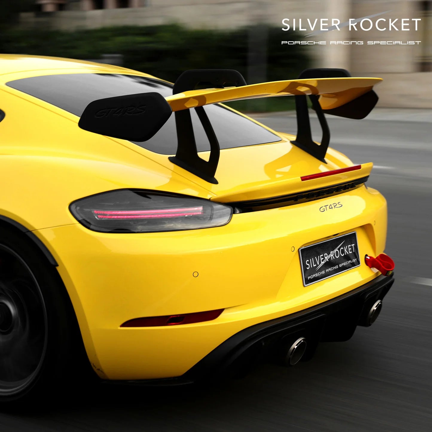 SR GT4 RS OEM ALUMINUM LOOK 3-INCH CC-1 WING RISER [PORSCHE 718 GT4 RS]